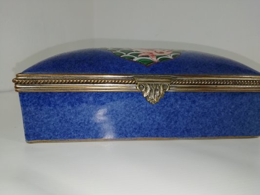 19th Century Ceramic Chinoiserie Box, France-HNE-1361907