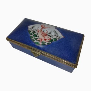 19th Century Ceramic Chinoiserie Box, France-HNE-1361907