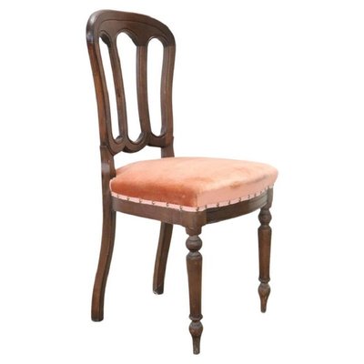 19th Century Chair in Beech Wood with Velvet Seat-DCO-1816458