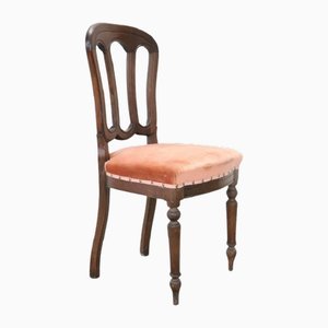 19th Century Chair in Beech Wood with Velvet Seat-DCO-1816458