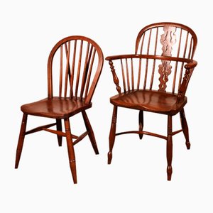 19th Century Chairs and Two Windsor Armchairs, Set of 6-HPU-2018296