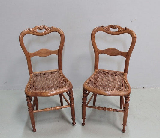 19th Century Cherry Chairs, Set of 2