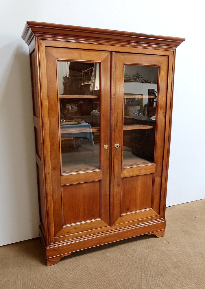 19th Century Cherry Library Cabinet