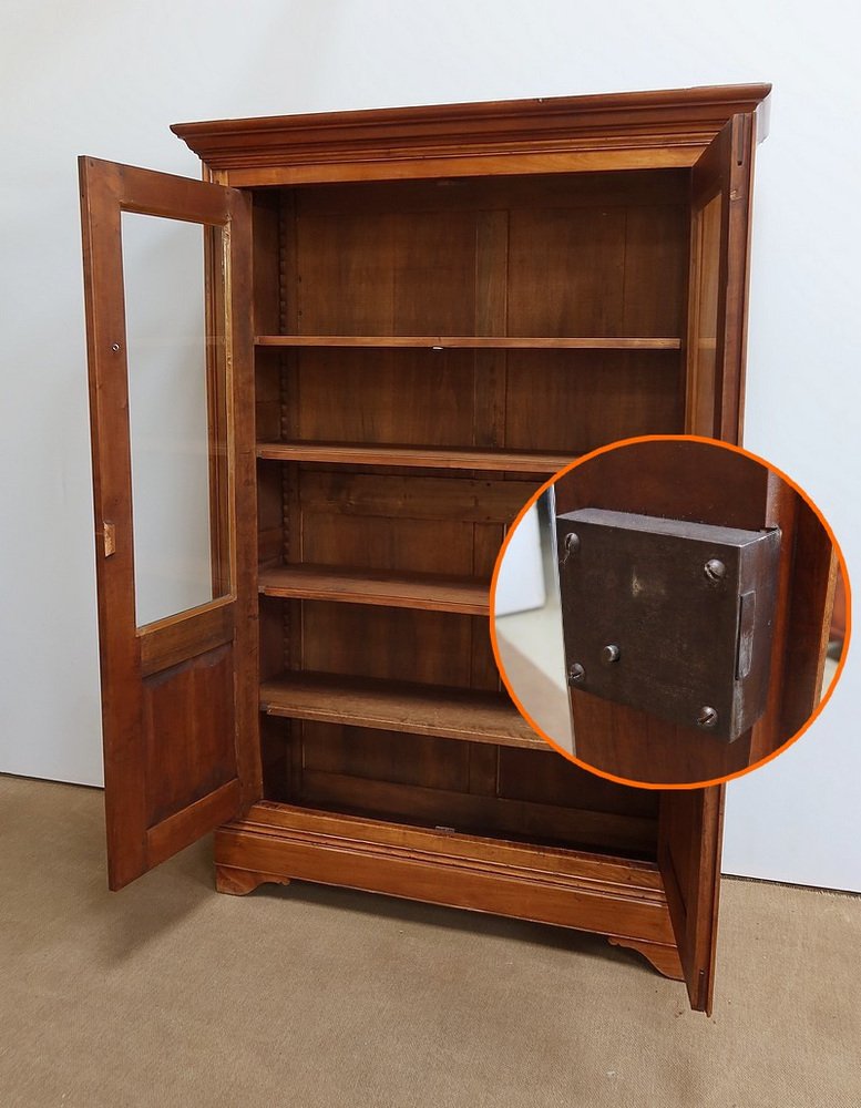 19th Century Cherry Library Cabinet