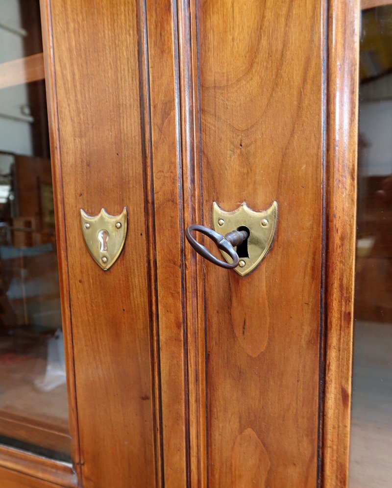 19th Century Cherry Library Cabinet