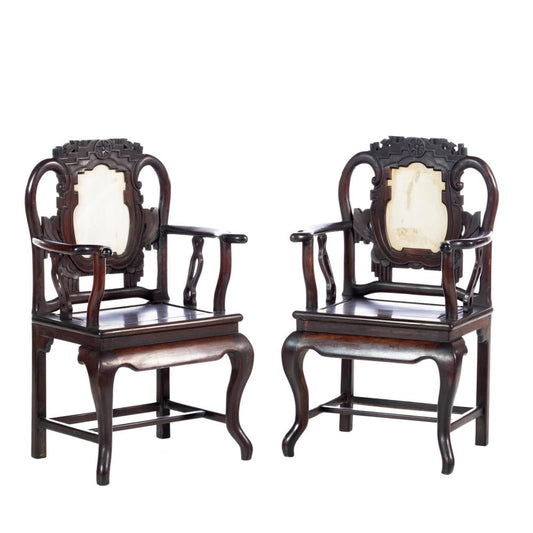 19th Century Chinese Armchairs, Set of 4