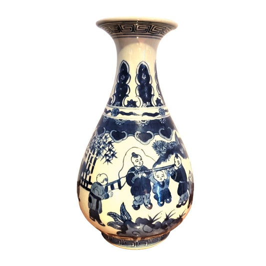 19th Century Chinese Children Playing in the Park Motif Vase