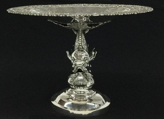 19th Century Chinese Export Silver Tazza by Tien Shing, Hong Kong-UCH-1224681