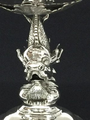 19th Century Chinese Export Silver Tazza by Tien Shing, Hong Kong-UCH-1224681