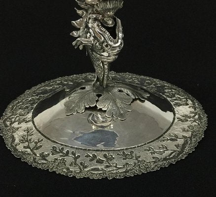 19th Century Chinese Export Silver Tazza by Tien Shing, Hong Kong-UCH-1224681