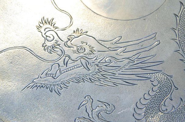 19th Century Chinese Export Silver Tray from Zee Wo-ZCI-751806