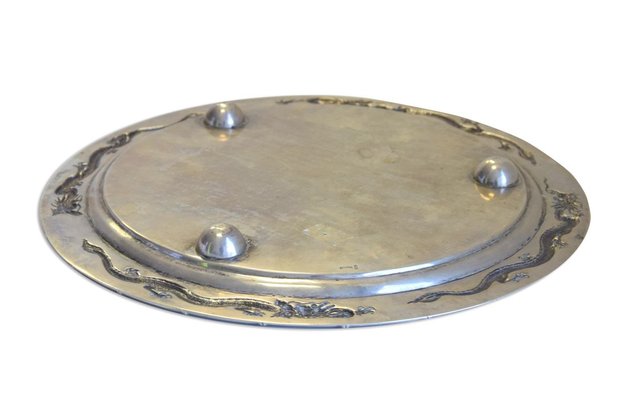 19th Century Chinese Export Silver Tray from Zee Wo-ZCI-751806