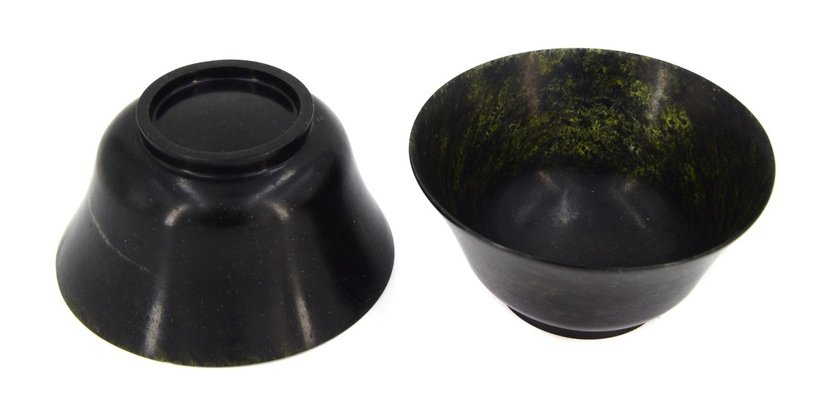 19th Century Chinese Jade Bowls, Set of 2-ZCI-751992