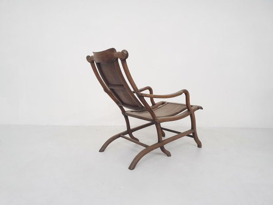 19th-Century Chinese Moon Gazer Lounge Chair In Solid Wood-ZO-830636