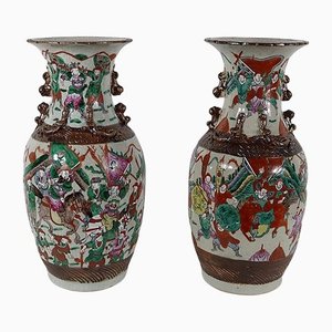 19th Century Chinese Nankin Porcelain Vases, Set of 2-RVK-1169470