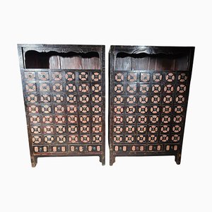 19th Century Chinese Pharmacy Cabinets, 1860, Set of 2-FDW-2039596