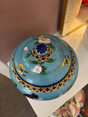 19th Century Cloisonné Bowl with Lid, China-SEI-2040395