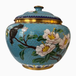 19th Century Cloisonné Bowl with Lid, China-SEI-2040395