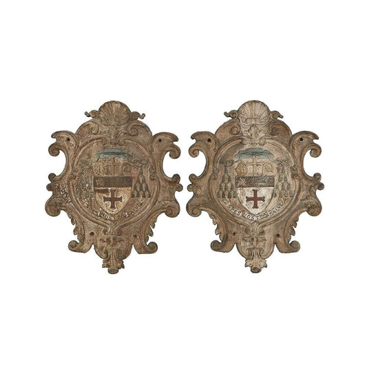 19th century Coat of Arms in Cast Iron, Set of 2