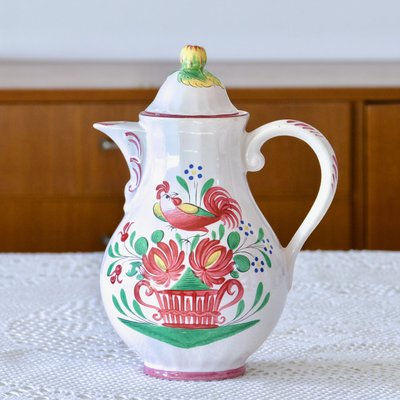 19th Century Coffee Service with Hand-Painted Rooster from St Clément, 1890s, Set of 15-SHG-2031543