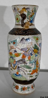 19th Century Crackled Earthenware Vase, Nanjing, China-RVK-1420428