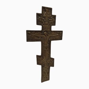 19th Century Cyrillic Homily Bronze Crucifix-ZFY-1153455