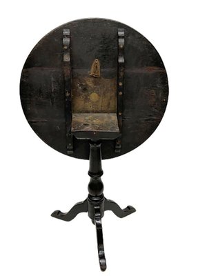 19th Century Dark Oak Tilt-Top Tripod Table-UCH-1288579