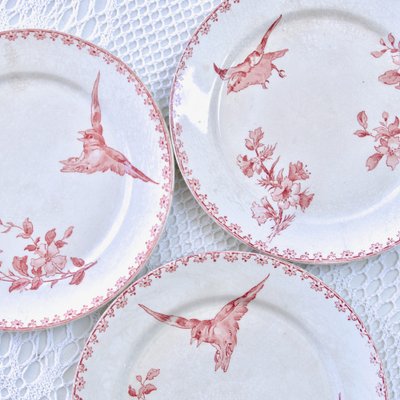 19th Century Dessert Plates from Sarreguemines, 1878, Set of 3-SHG-2043180