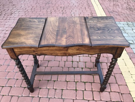 19th Century Dressing Table with Opening Tops on Spiral Legs-WQQ-1739582