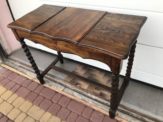 19th Century Dressing Table with Opening Tops on Spiral Legs-WQQ-1739582