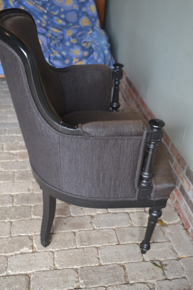 19th Century Dutch Black Armchair