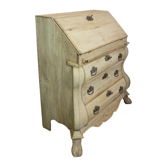 19th Century Dutch Bleached Oak Secretaire