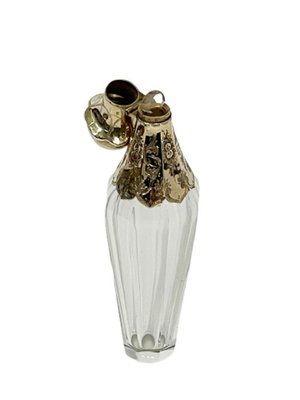 19th Century Dutch Boxed Crystal and Gold Perfume Bottle-UCH-1224880