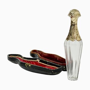 19th Century Dutch Boxed Crystal and Gold Perfume Bottle-UCH-1224880