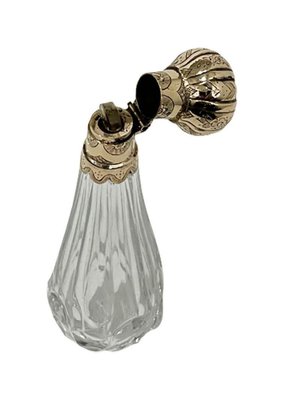 19th Century Dutch Crystal and Gold Perfume Bottle-UCH-1224883