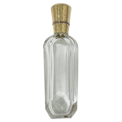 19th Century Dutch Crystal and Gold Perfume Bottle by H.A.M. van Tongeren, 1870s-UCH-1756276