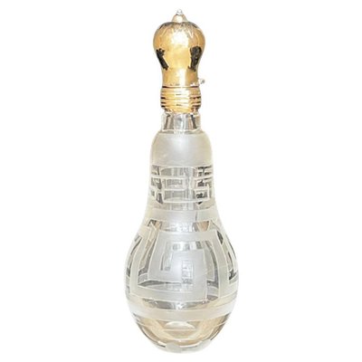 19th Century Dutch Crystal and Gold Scent or Perfume Bottle-UCH-1224380