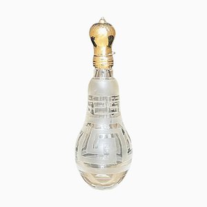 19th Century Dutch Crystal and Gold Scent or Perfume Bottle-UCH-1224380