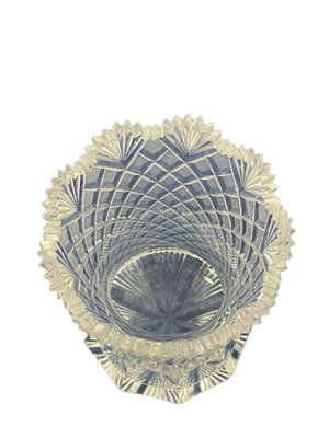 19th Century Dutch Crystal Vase with Pineapple Fan Cut-UCH-1401538