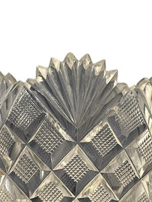 19th Century Dutch Crystal Vase with Pineapple Fan Cut-UCH-1401538