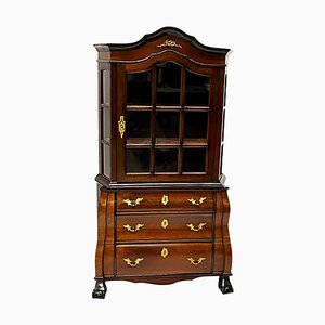 19th Century Dutch Miniature Mahogany Display Cabinet-UCH-1224870