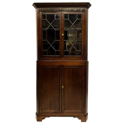 19th Century Dutch Oak Display Corner Cabinet-UCH-1224376