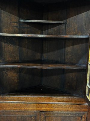 19th Century Dutch Oak Display Corner Cabinet-UCH-1224376