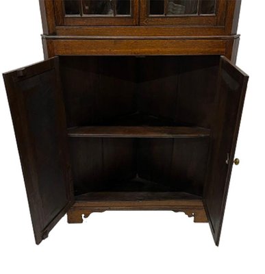 19th Century Dutch Oak Display Corner Cabinet-UCH-1224376