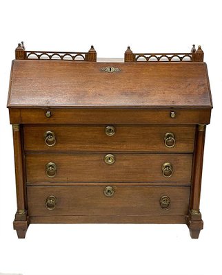 19th Century Dutch Oak Secretaire-UCH-1224187