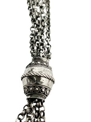 19th Century Dutch Silver Chatelaine with 4 Cachets and Charms-UCH-1224261