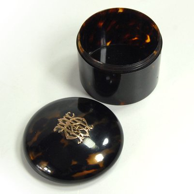 19th Century Edwardian Faux Tortoiseshell Small Container by J.C. Vickery, 1890s-GIW-2032088