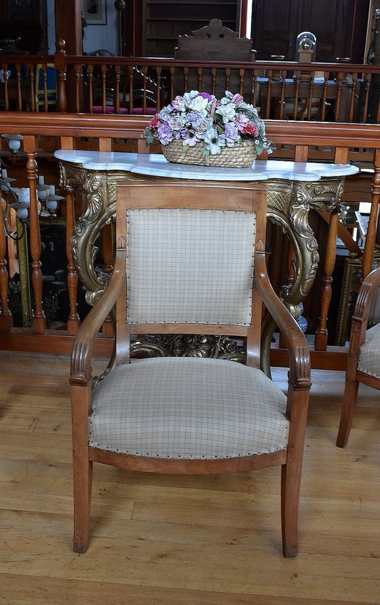 19th Century Empire Armchair in Cherry