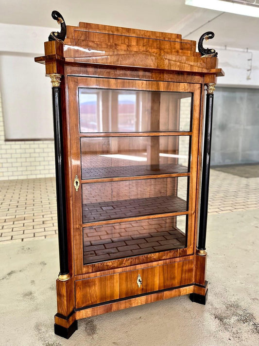 19th Century Empire Display Cabinet with Mystical Figures, Germany, 1850s