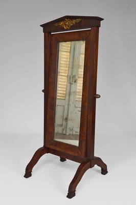 19th Century Empire French Mahogany Cheval Mirror-XNH-703453